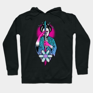 Samurai Geisha Girl Tattoo Hoodie